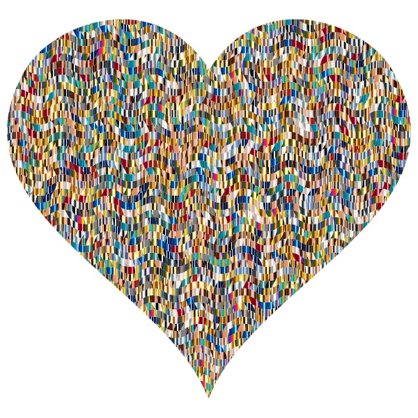 Colorful Confetti Heart 5