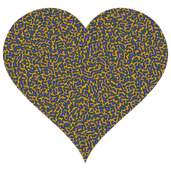 Colorful Confetti Heart 6