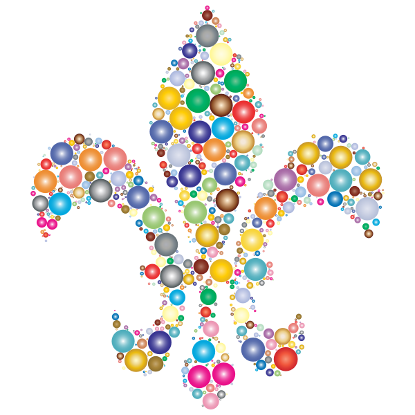 Colorful Fleur De Lis Circles