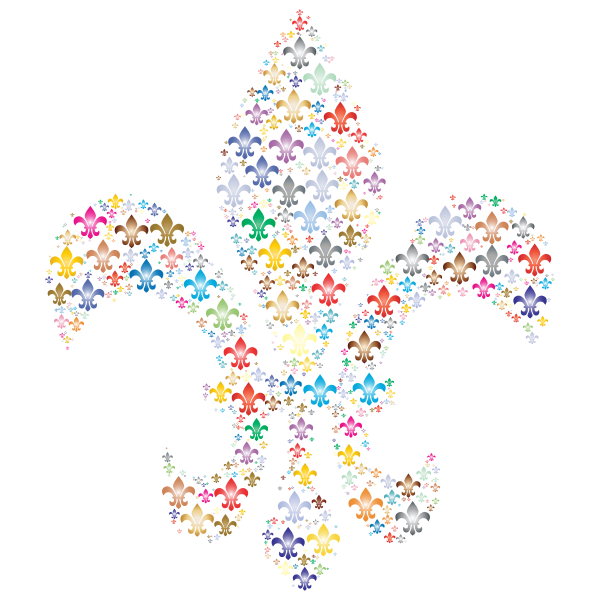 Colorful Fleur De Lis Fractal 2