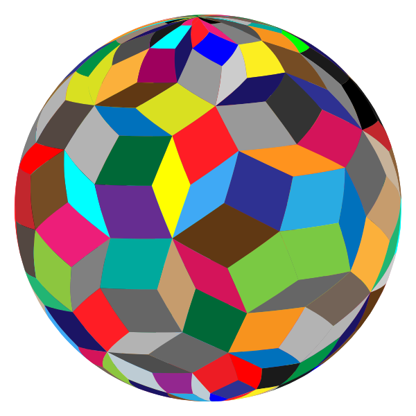 Colorful geometric sphere