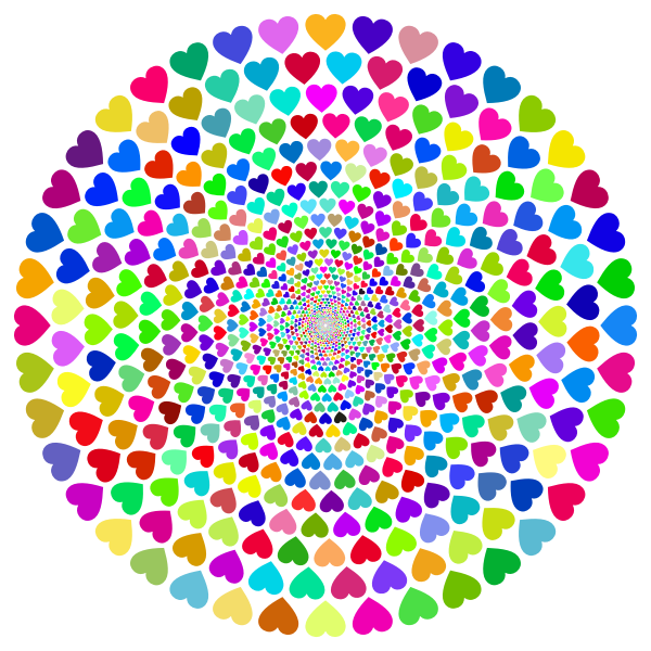 Colorful Hearts Vortex