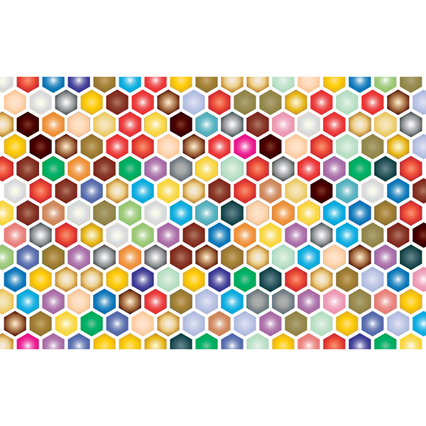 Colorful Hex Grid Pattern