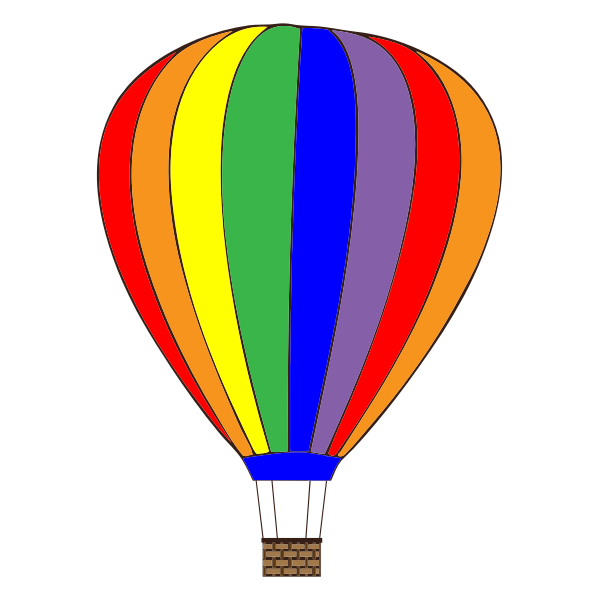 Colored air balloon