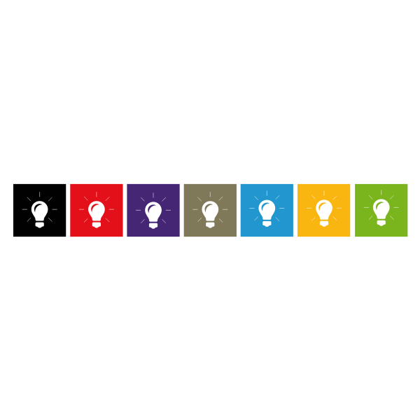 Colorful idea icons