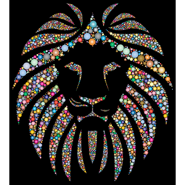 Colorful Lion Circles 2