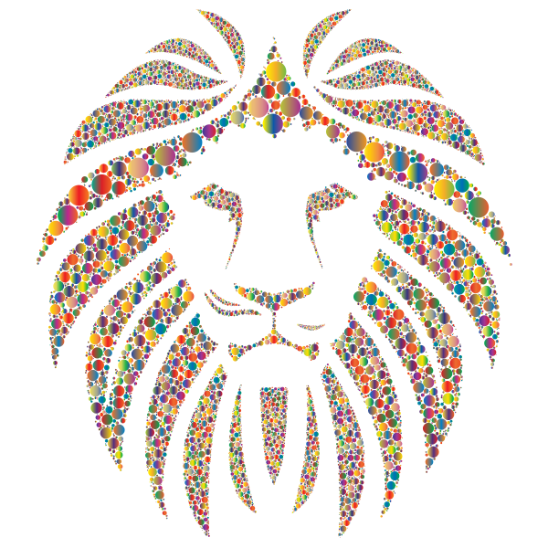 Colorful Lion Circles 3 No Background