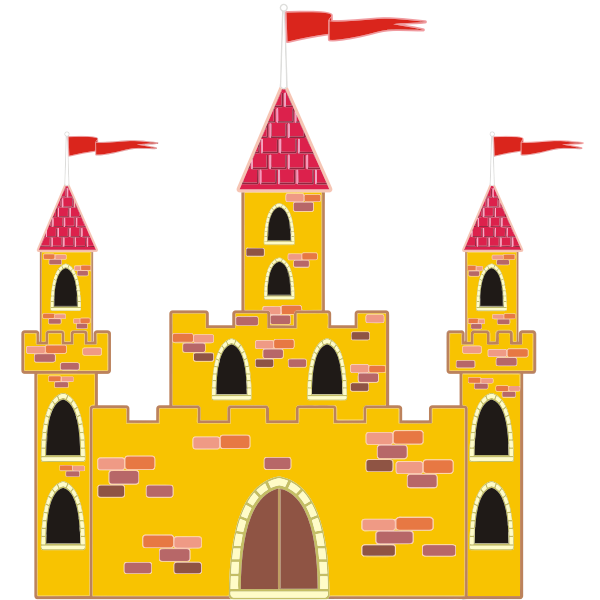 Colorful medieval castle