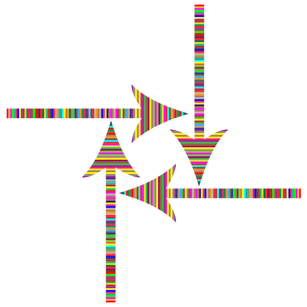 Colorful Striped Arrows