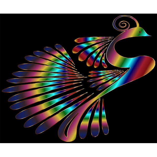 Colorful Stylized Peacock 7