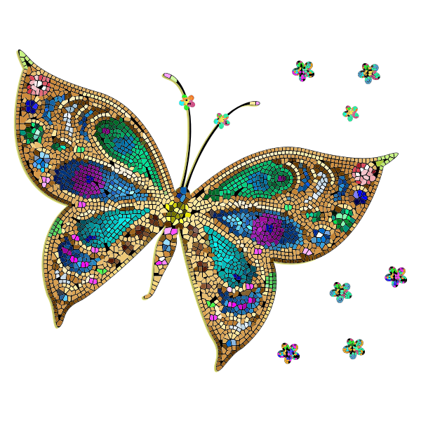 Colorful Tiled Butterfly