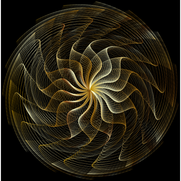 Colorful Wavy Vortex Line Art 2