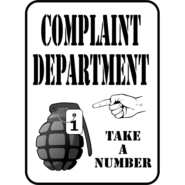 Complaint department