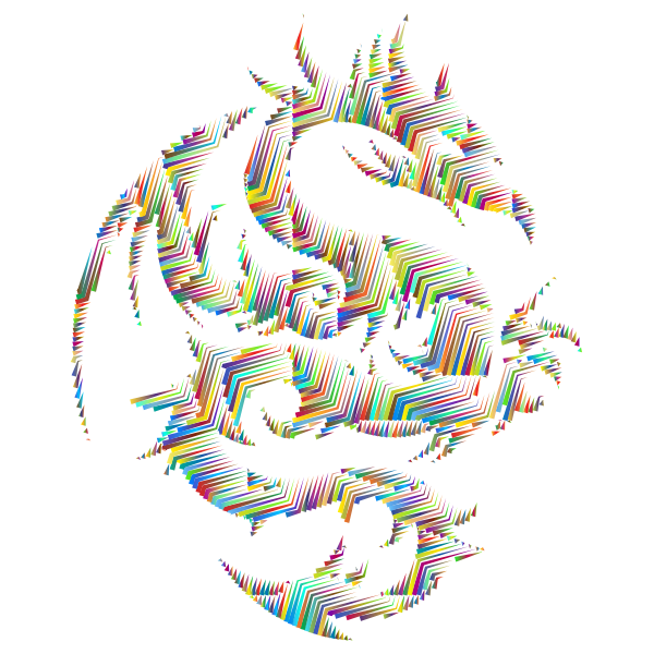 Contemporary Art Tribal Dragon 56 No Background