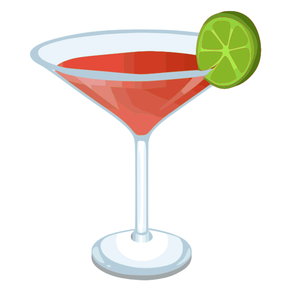 Cosmopolitan cocktail vector image