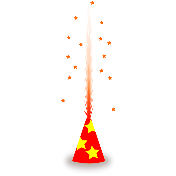 Vector drawing of firecracker