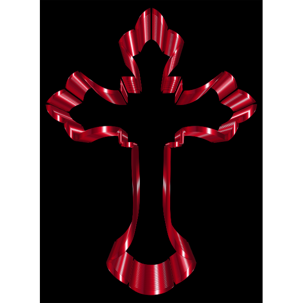 Crimson Ornate Cross