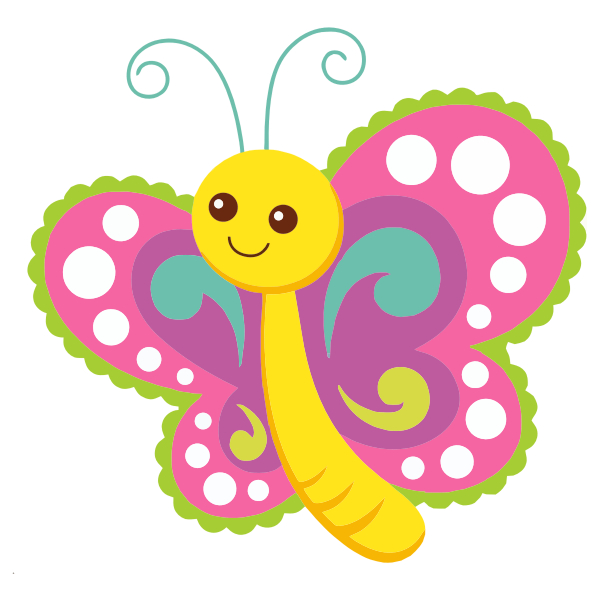 Colorful cartoon butterfly