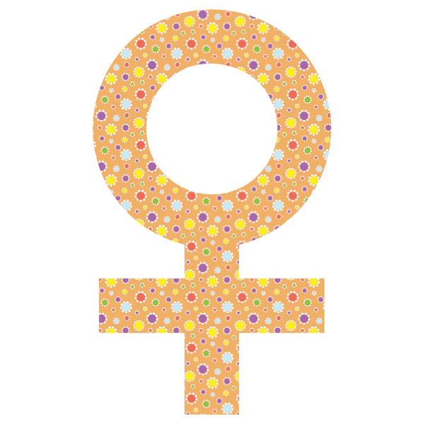 Floral female symbol