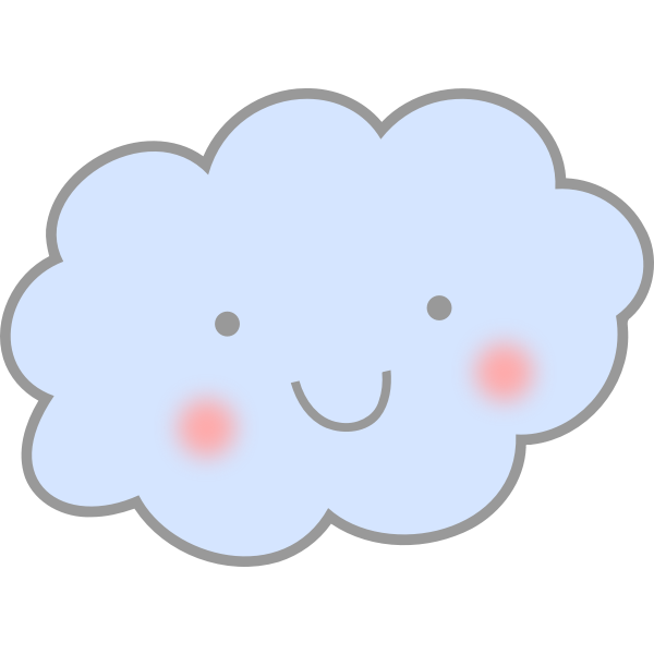 Cute smiling cloud vector drawing