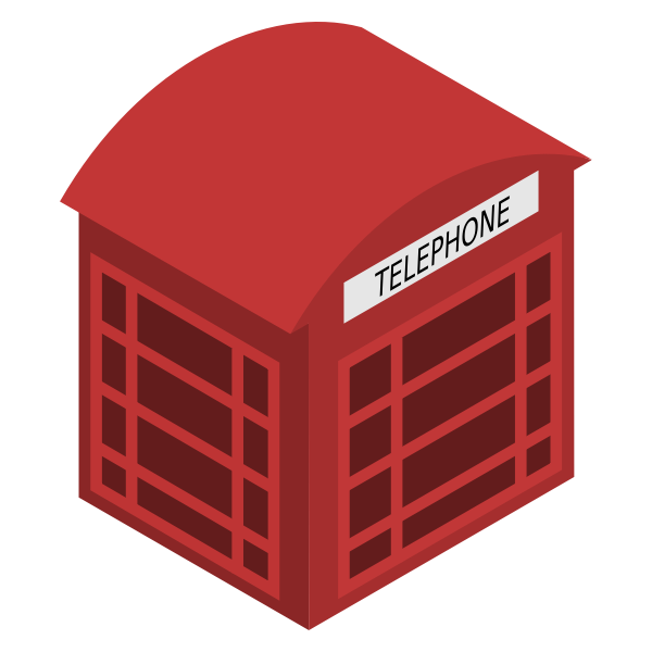 Vector image of red phonebox