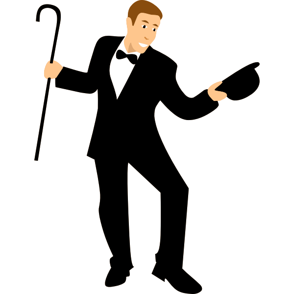 Dancer with cane vector image