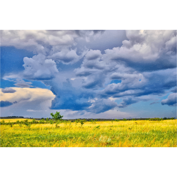 Dark Storm Clouds Over The Savannah