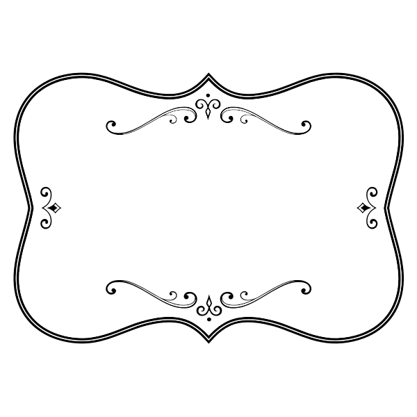 Black And white flourish frame