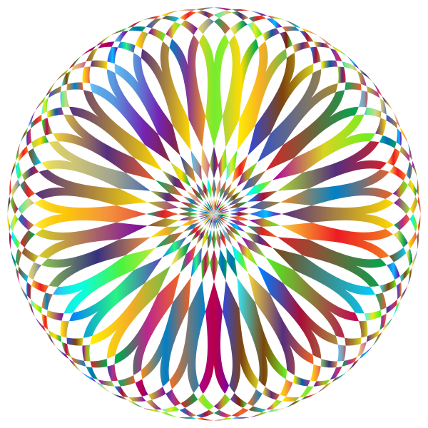 Decorative Mandala Prismatic No Background