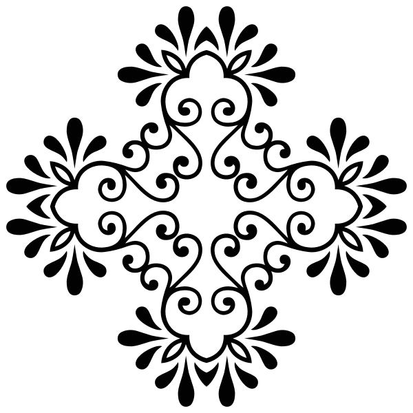 Flowery romb decoration