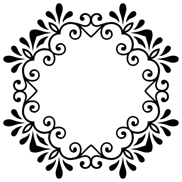Round flowery garnishment