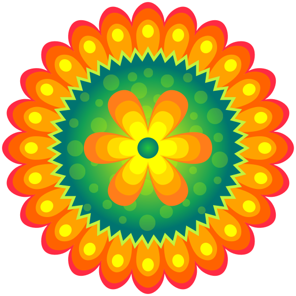 Orange decorative flower