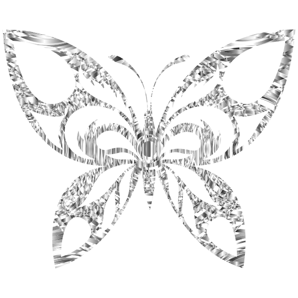 Diamond Tribal Butterfly Silhouette