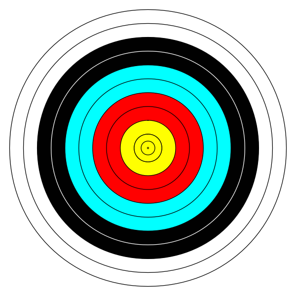 Vector drawing of 11 ring circle