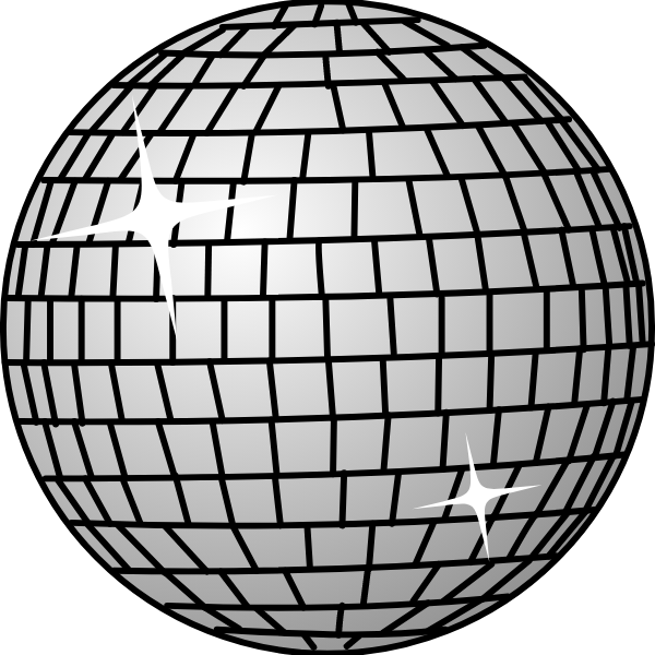glistening disco ball