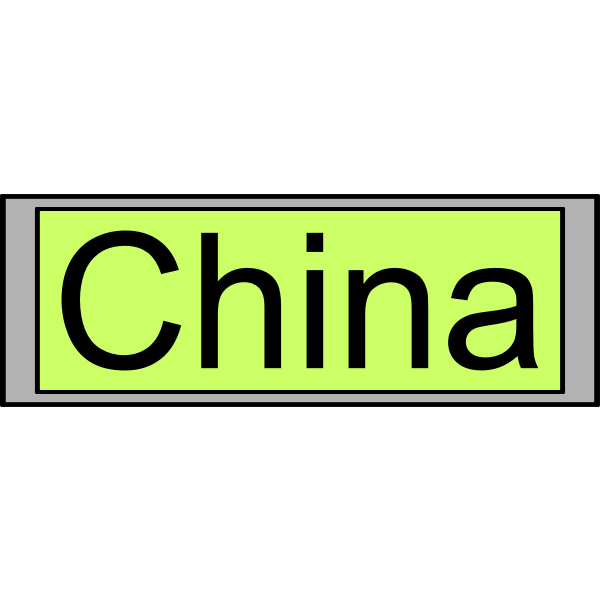 Digital Display with "China" text