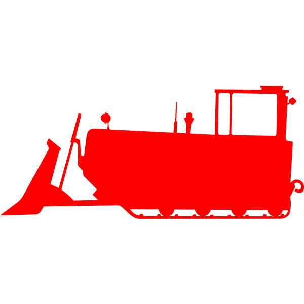 Red bulldozer