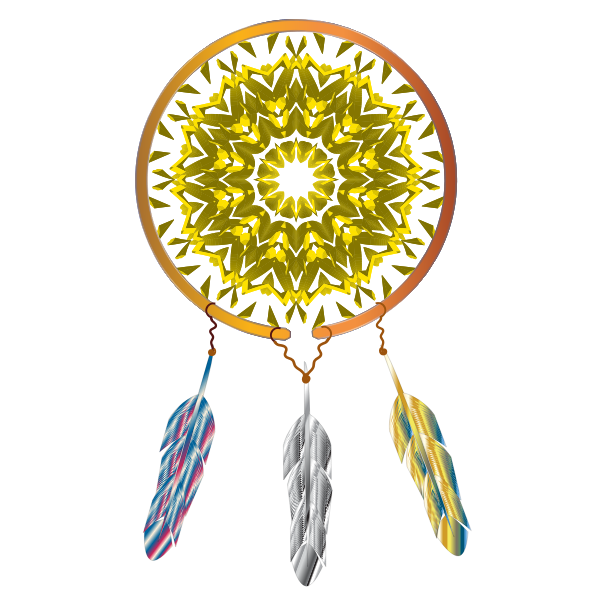 Native American dream catcher vector drawing