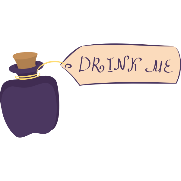 Drink me bottle vector image