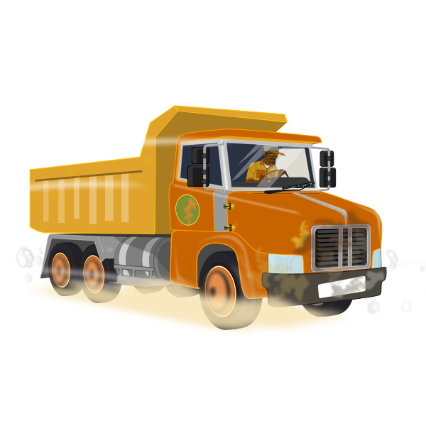 Dump tipper truck vector image