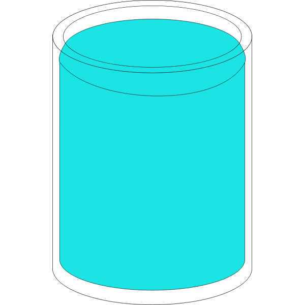 Glass full of water vector illustration