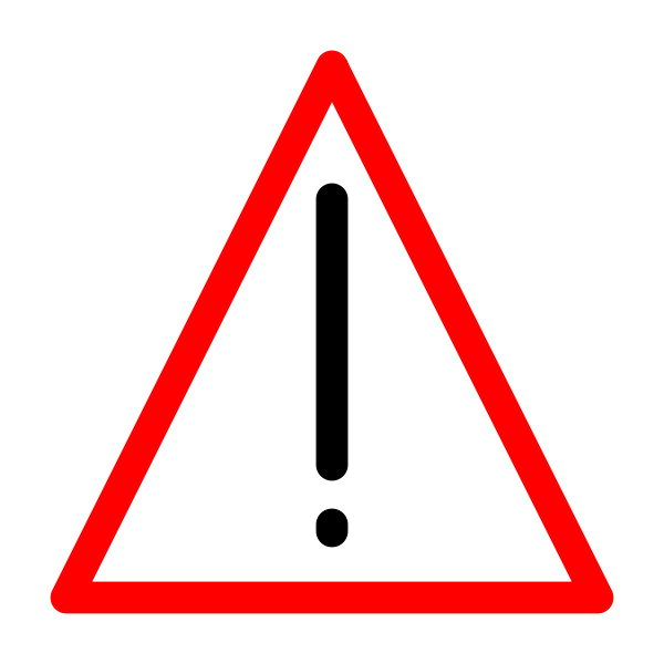 Warning slim traffic sign vector image