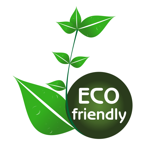 Eco friendly tag vector drawing