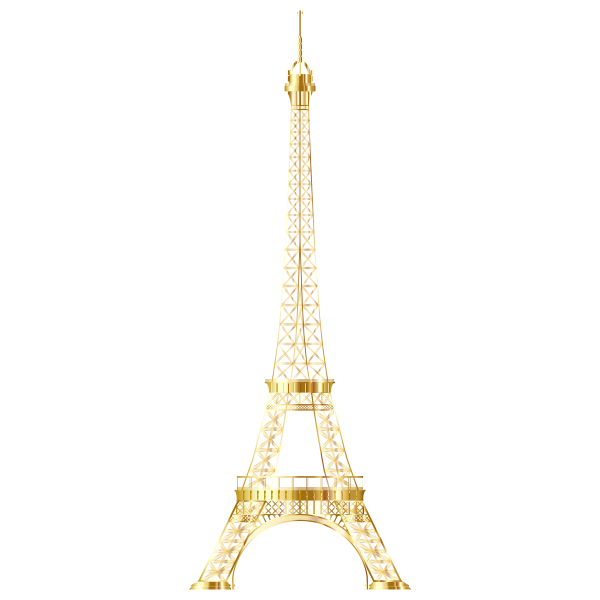 Eiffel Tower Gold No Background