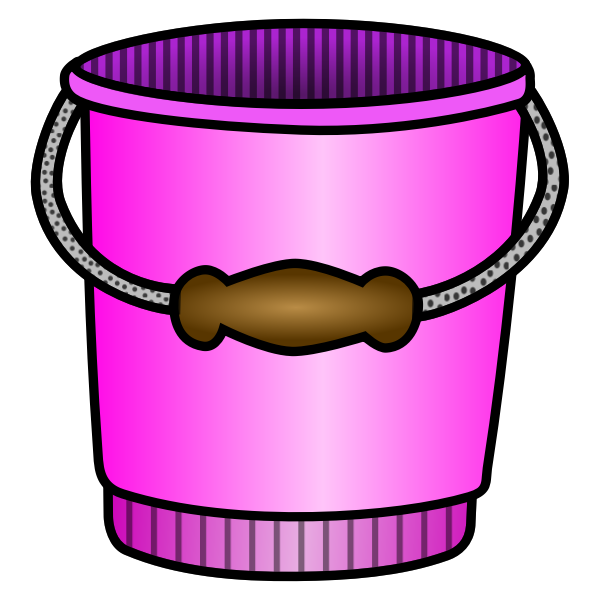 Vector image of pink bucket