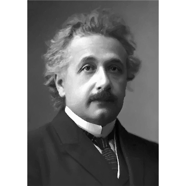 Einstein at younger age vector portrait