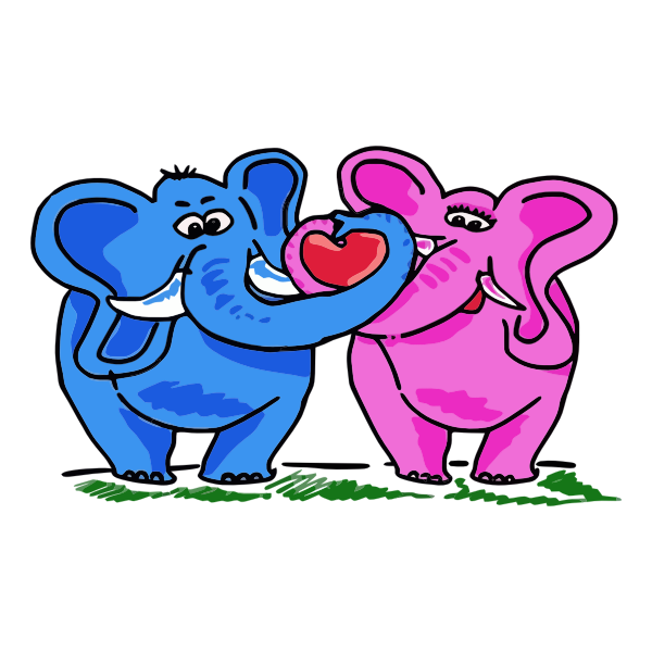 Elephant couple