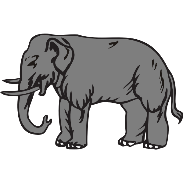 Big elephant vector clip art