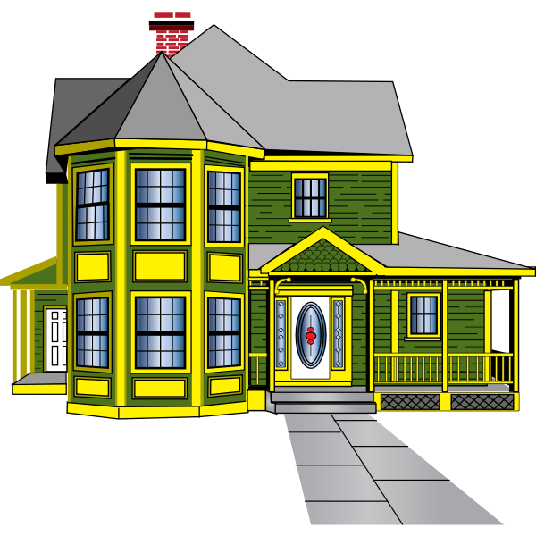 Old Victorian house vector