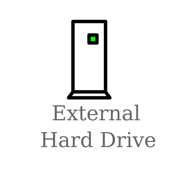 External Hard Drive Labelled